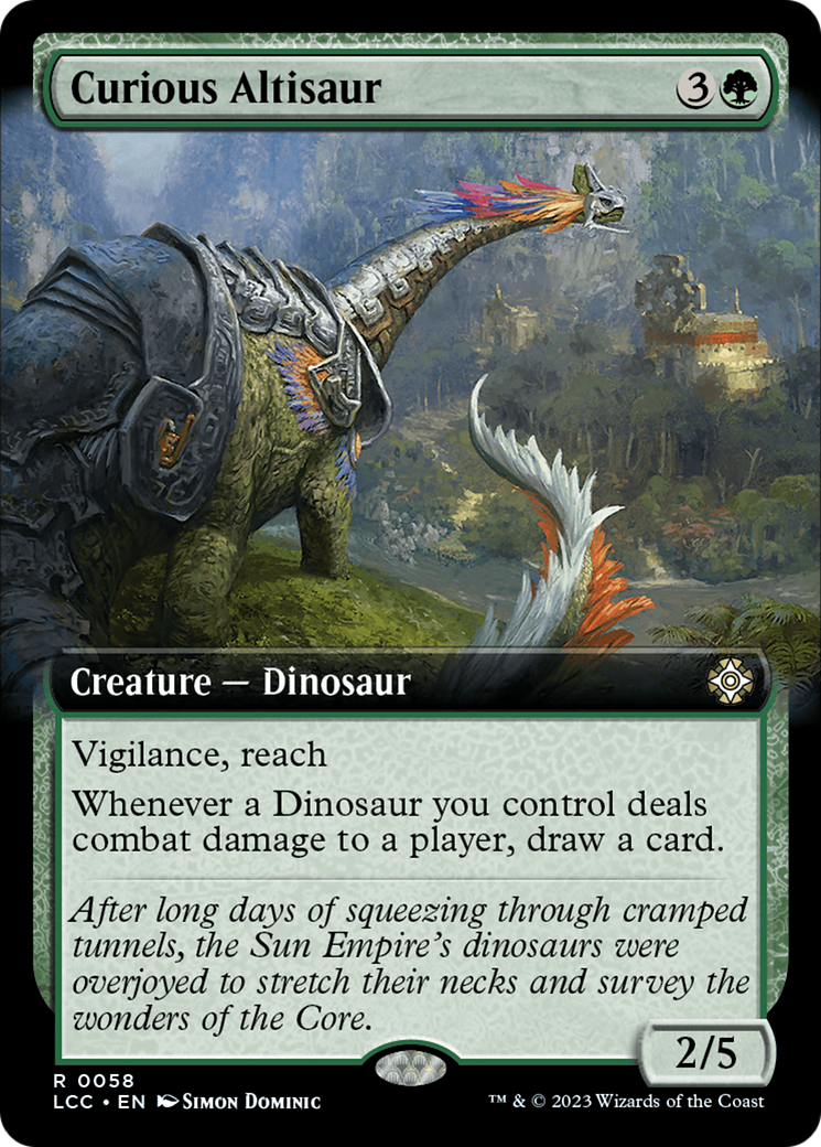 Curious Altisaur (Extended Art) [The Lost Caverns of Ixalan Commander] | Empire Gaming NC