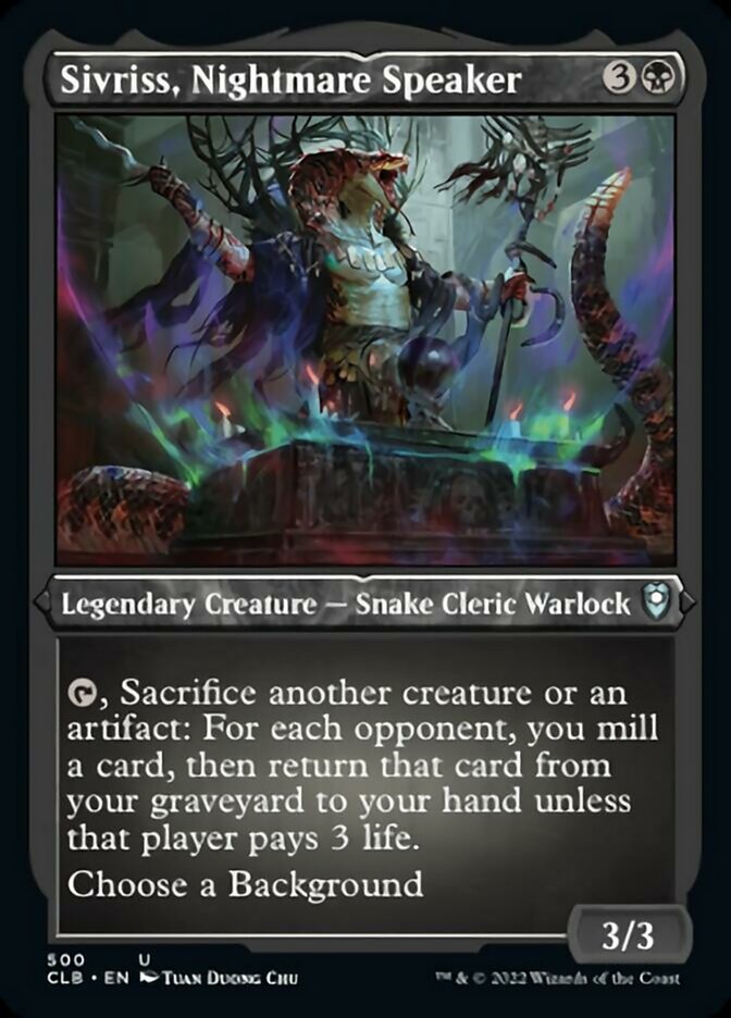 Sivriss, Nightmare Speaker (Foil Etched) [Commander Legends: Battle for Baldur's Gate] | Empire Gaming NC