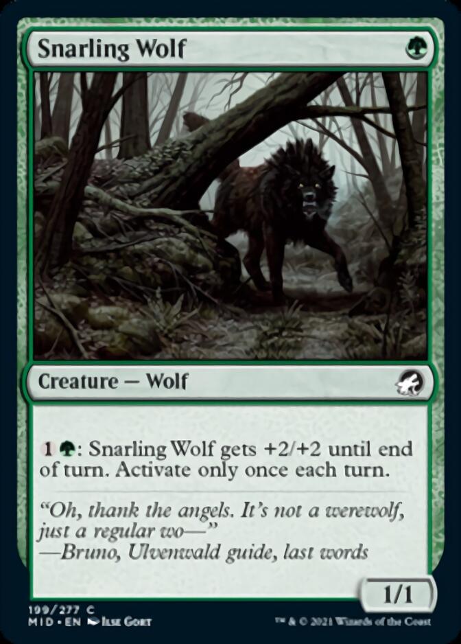 Snarling Wolf [Innistrad: Midnight Hunt] | Empire Gaming NC