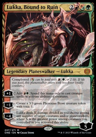 Lukka, Bound to Ruin (Promo Pack) [Phyrexia: All Will Be One Promos] | Empire Gaming NC