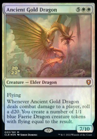 Ancient Gold Dragon [Commander Legends: Battle for Baldur's Gate Prerelease Promos] | Empire Gaming NC