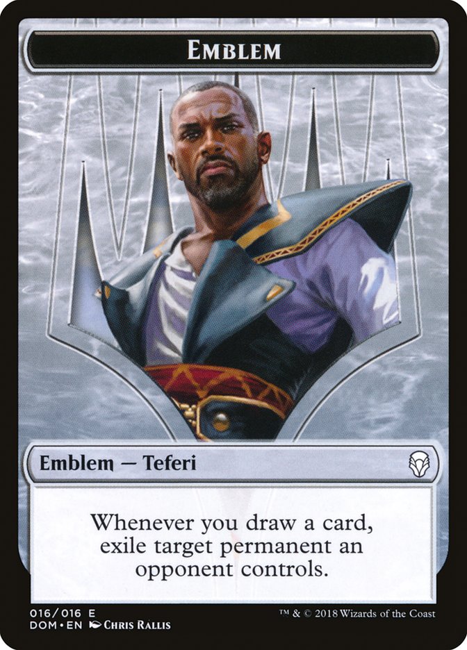 Emblem - Teferi, Hero of Dominaria [Dominaria Tokens] | Empire Gaming NC