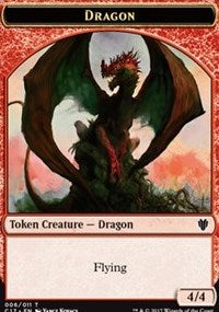 Dragon (006) // Gold (010) Double-sided Token [Commander 2017 Tokens] | Empire Gaming NC