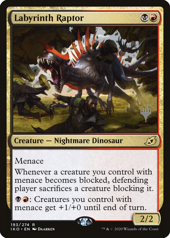 Labyrinth Raptor (Promo Pack) [Ikoria: Lair of Behemoths Promos] | Empire Gaming NC