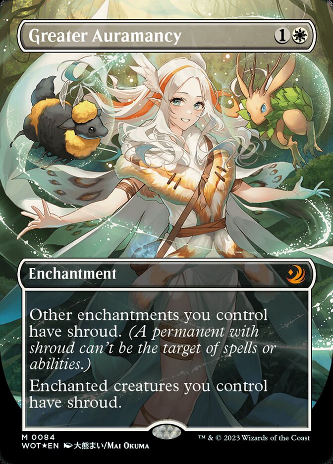 Greater Auramancy (Anime Borderless) (Confetti Foil) [Wilds of Eldraine: Enchanting Tales] | Empire Gaming NC