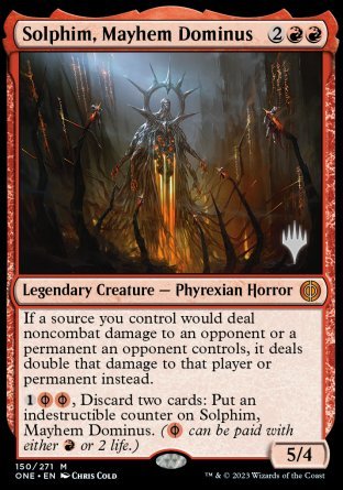 Solphim, Mayhem Dominus (Promo Pack) [Phyrexia: All Will Be One Promos] | Empire Gaming NC