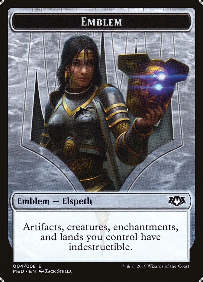 Emblem - Elspeth, Knight-Errant [Mythic Edition Tokens] | Empire Gaming NC