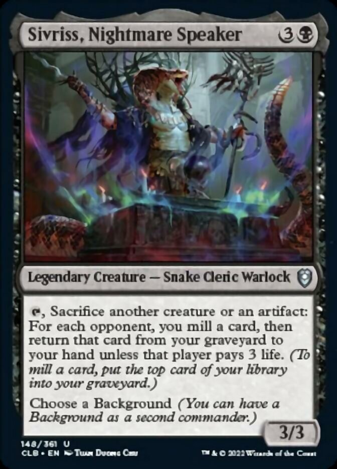 Sivriss, Nightmare Speaker [Commander Legends: Battle for Baldur's Gate] | Empire Gaming NC