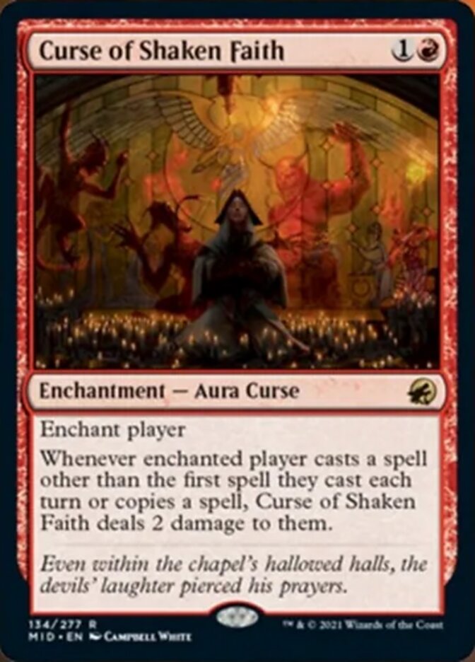 Curse of Shaken Faith [Innistrad: Midnight Hunt] | Empire Gaming NC