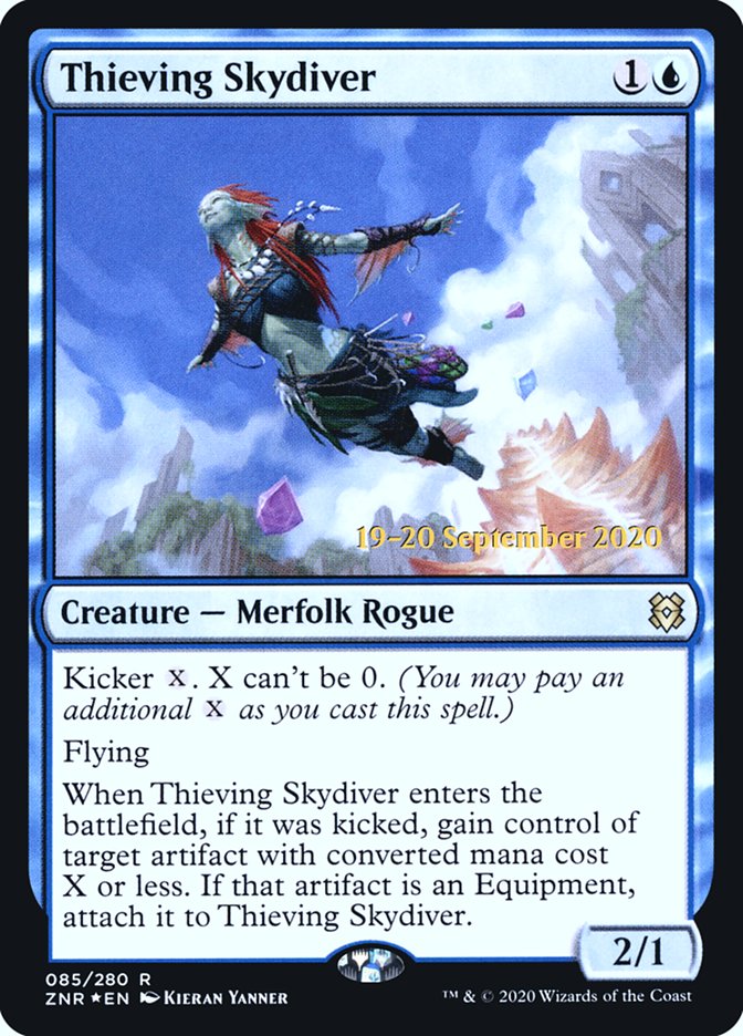 Thieving Skydiver  [Zendikar Rising Prerelease Promos] | Empire Gaming NC