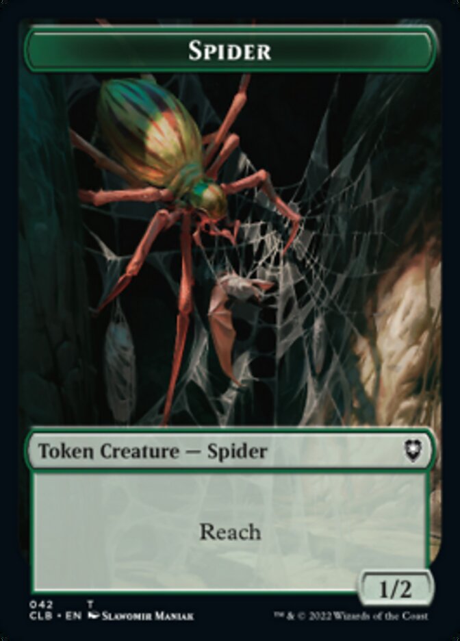 Spider // Human Double-sided Token [Commander Legends: Battle for Baldur's Gate Tokens] | Empire Gaming NC