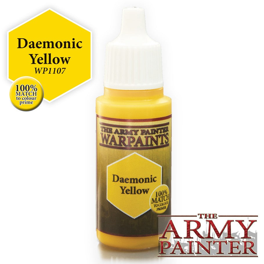Army Painter WP1107 Daemonic Yellow (18ml Bottle) Warpaints Acrylic Paint Demon | Empire Gaming NC