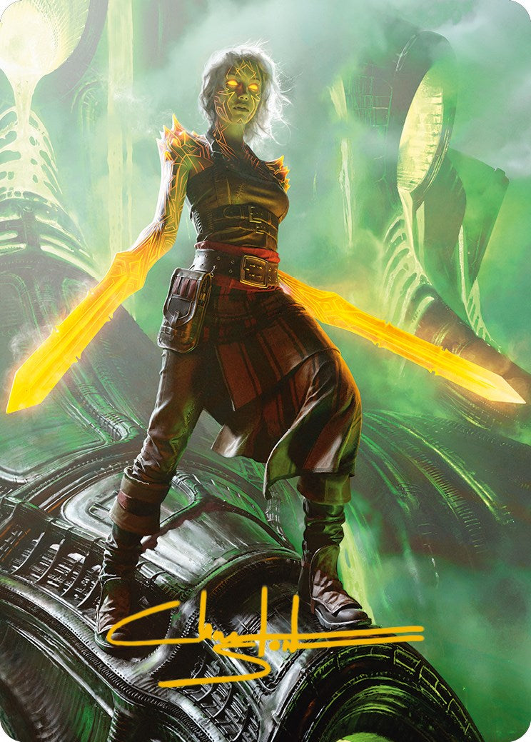 Nahiri, the Unforgiving Art Card (Gold-Stamped Signature) [Phyrexia: All Will Be One Art Series] | Empire Gaming NC