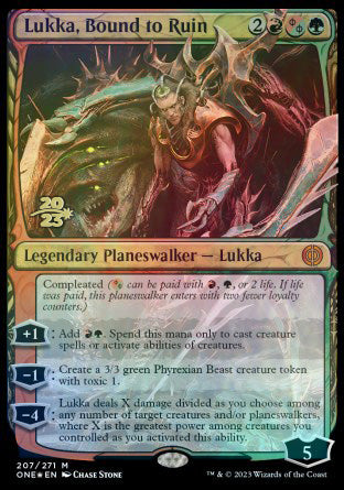 Lukka, Bound to Ruin [Phyrexia: All Will Be One Prerelease Promos] | Empire Gaming NC