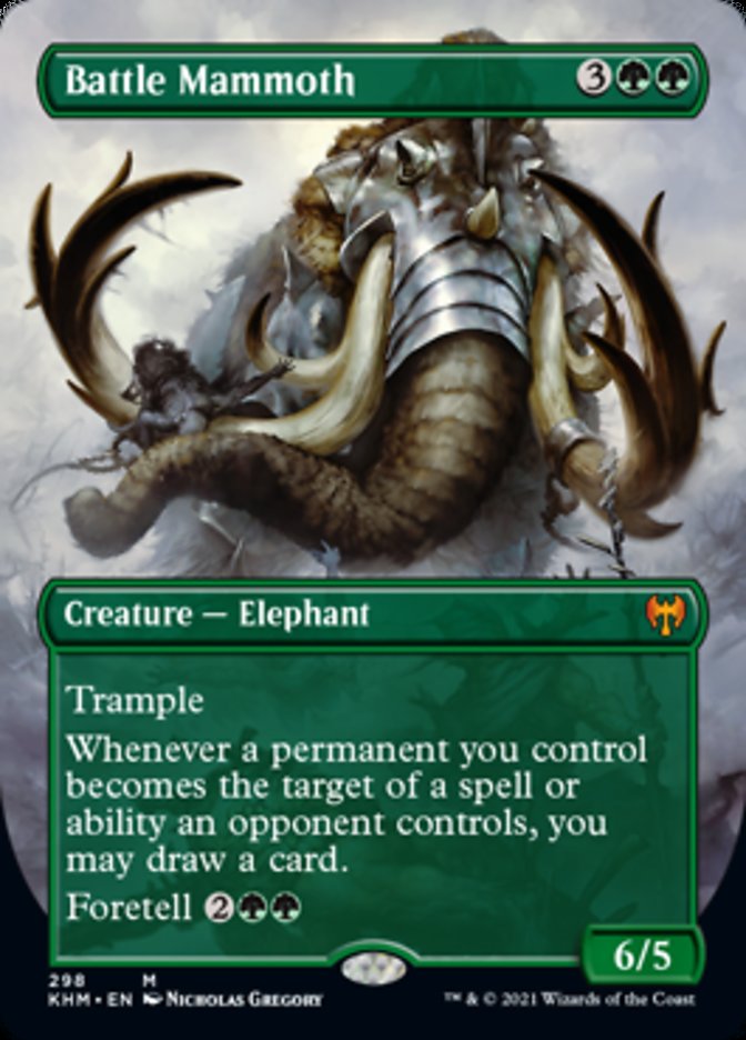 Battle Mammoth (Borderless Alternate Art) [Kaldheim] | Empire Gaming NC