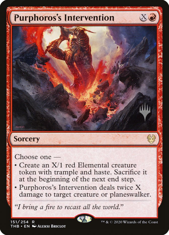 Purphoros's Intervention (Promo Pack) [Theros Beyond Death Promos] | Empire Gaming NC