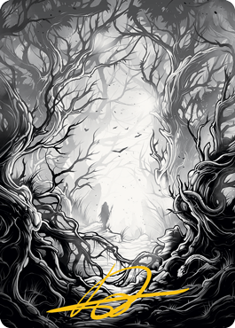 Forest 1 Art Card (Gold-Stamped Signature) [Innistrad: Midnight Hunt Art Series] | Empire Gaming NC