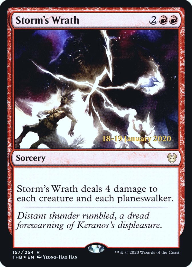 Storm's Wrath [Theros Beyond Death Prerelease Promos] | Empire Gaming NC