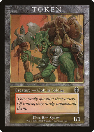 Goblin Soldier Token (Apocalypse) [Magic Player Rewards 2001] | Empire Gaming NC