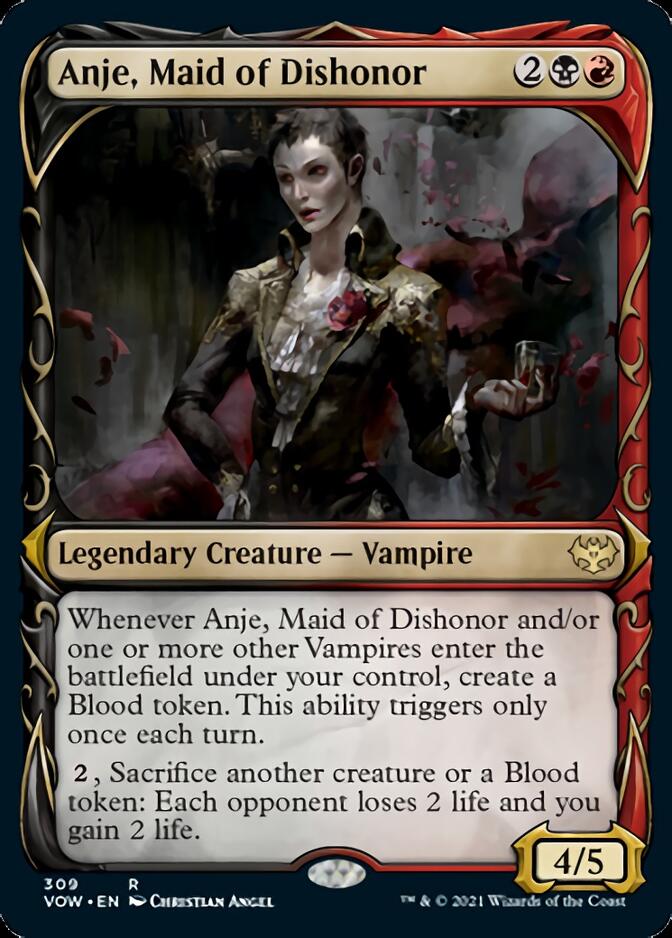 Anje, Maid of Dishonor (Showcase Fang Frame) [Innistrad: Crimson Vow] | Empire Gaming NC