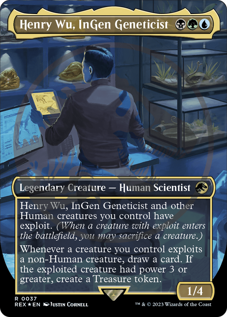 Henry Wu, InGen Geneticist Emblem (Borderless) [Jurassic World Collection Tokens] | Empire Gaming NC