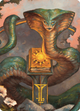 Guardian Naga Art Card (Gold-Stamped Signature) [Commander Legends: Battle for Baldur's Gate Art Series] | Empire Gaming NC