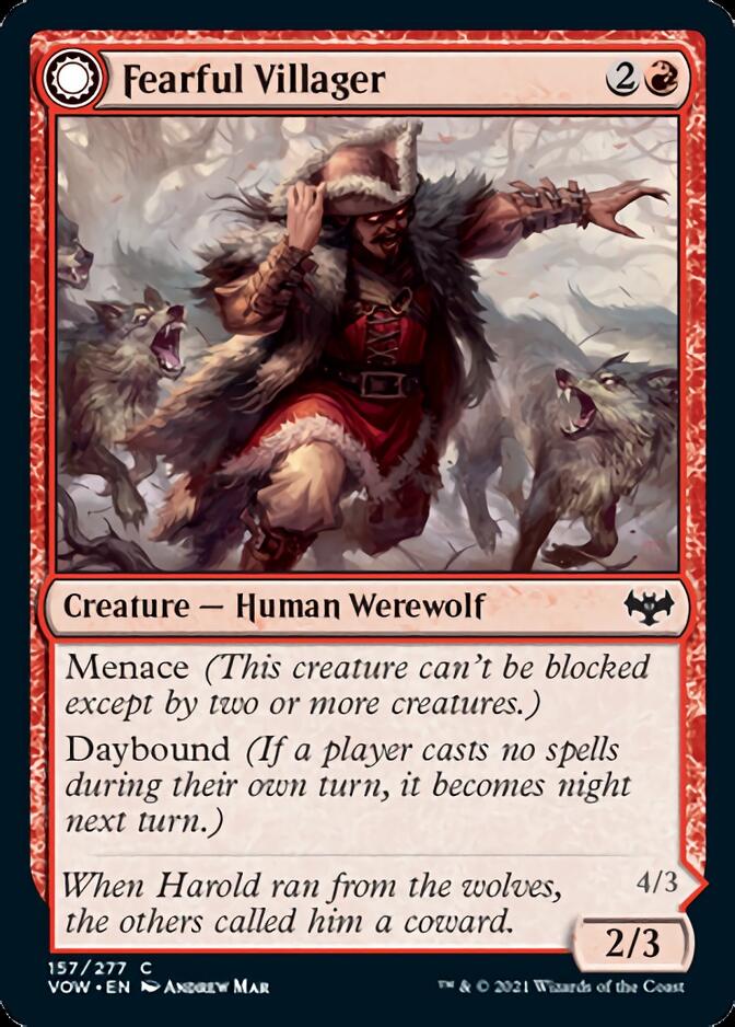 Fearful Villager // Fearsome Werewolf [Innistrad: Crimson Vow] | Empire Gaming NC