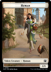 Zombie Knight // Human (6) Double-Sided Token [March of the Machine Commander Tokens] | Empire Gaming NC