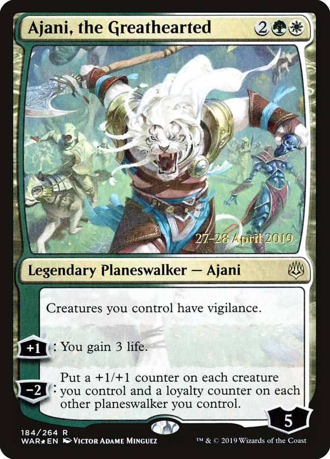 Ajani, the Greathearted  [War of the Spark Prerelease Promos] | Empire Gaming NC