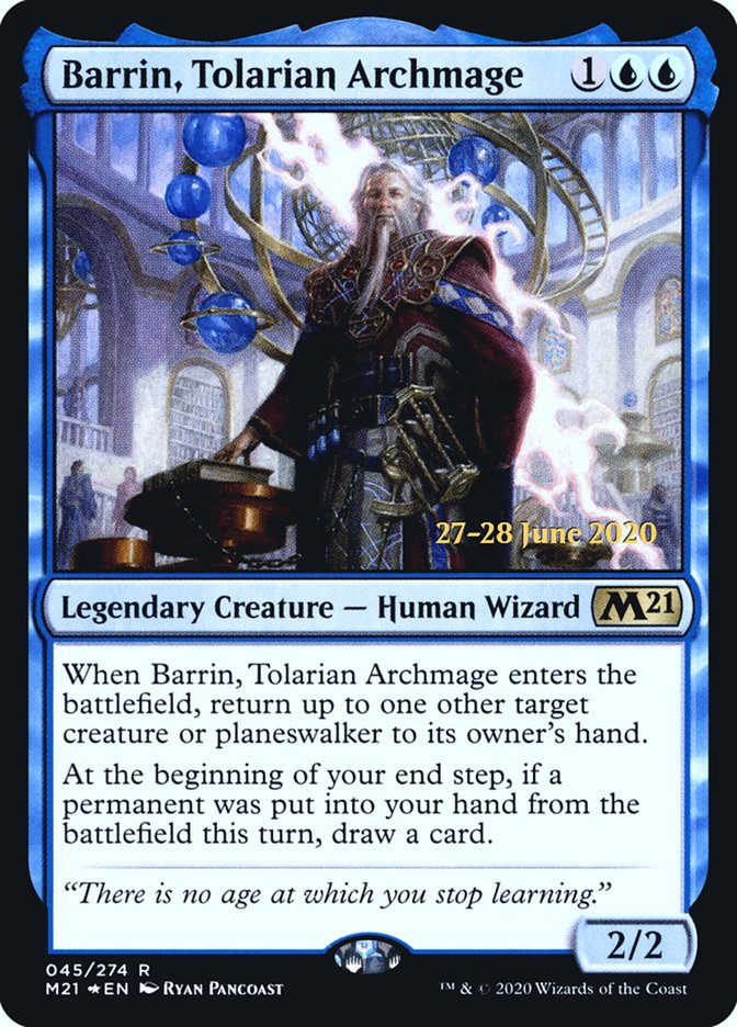 Barrin, Tolarian Archmage  [Core Set 2021 Prerelease Promos] | Empire Gaming NC