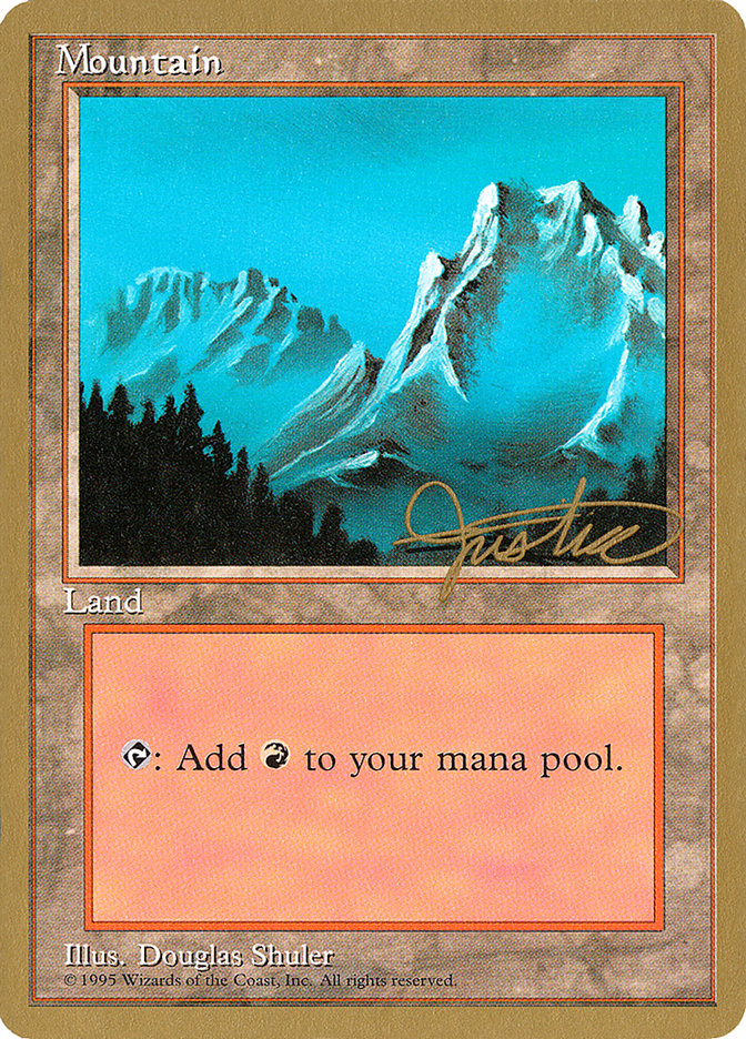 Mountain (mj374) (Mark Justice) [Pro Tour Collector Set] | Empire Gaming NC