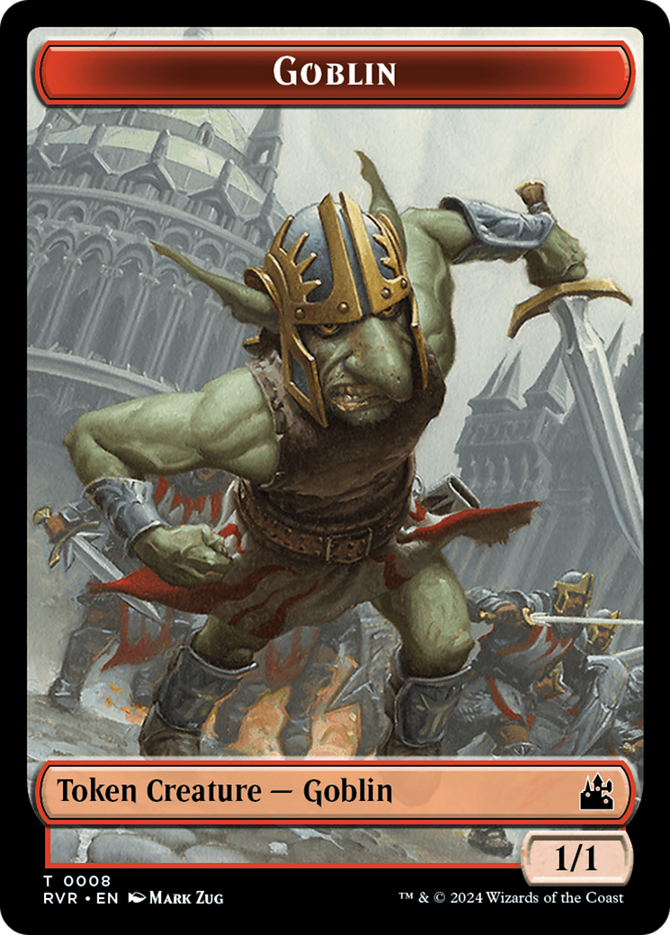 Goblin (0008) // Wurm Double-Sided Token [Ravnica Remastered Tokens] | Empire Gaming NC