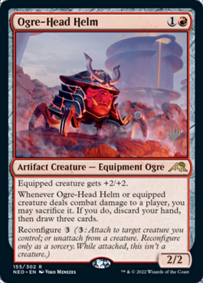 Ogre-Head Helm (Promo Pack) [Kamigawa: Neon Dynasty Promos] | Empire Gaming NC