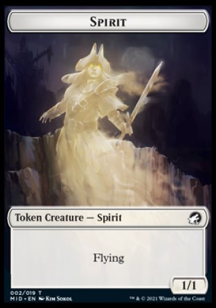 Spirit // Devil Double-sided Token [Innistrad: Midnight Hunt Tokens] | Empire Gaming NC