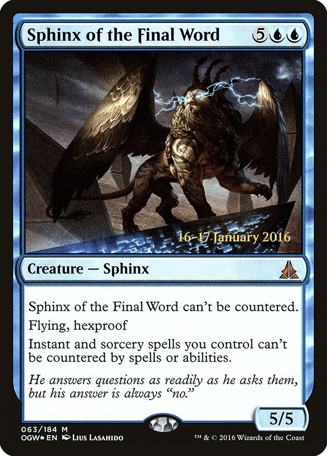 Sphinx of the Final Word [Oath of the Gatewatch Promos] | Empire Gaming NC