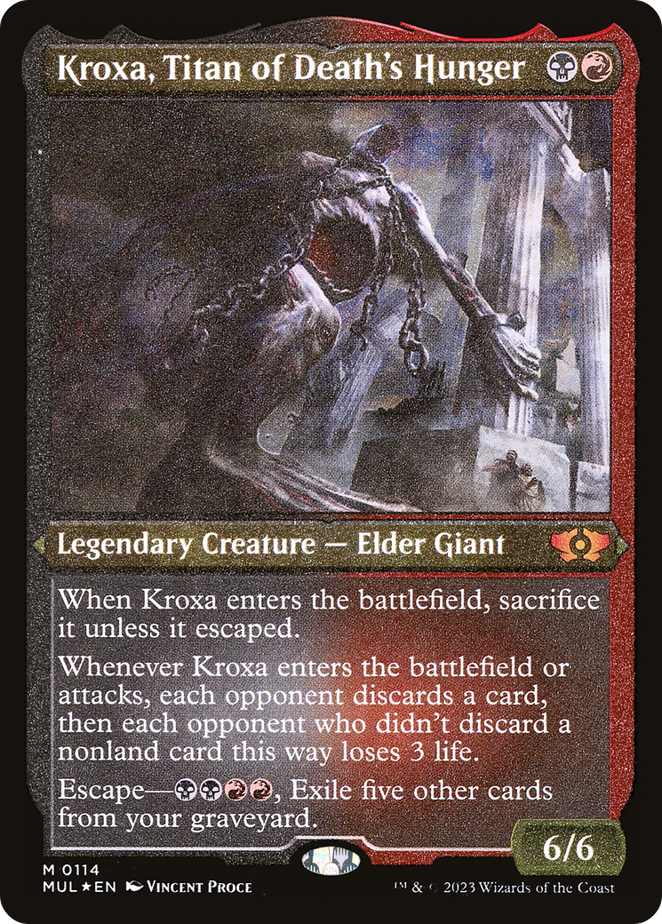 Kroxa, Titan of Death's Hunger (Foil Etched) [Multiverse Legends] | Empire Gaming NC