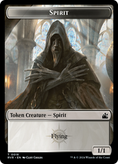 Spirit (0018) // Beast Double-Sided Token [Ravnica Remastered Tokens] | Empire Gaming NC