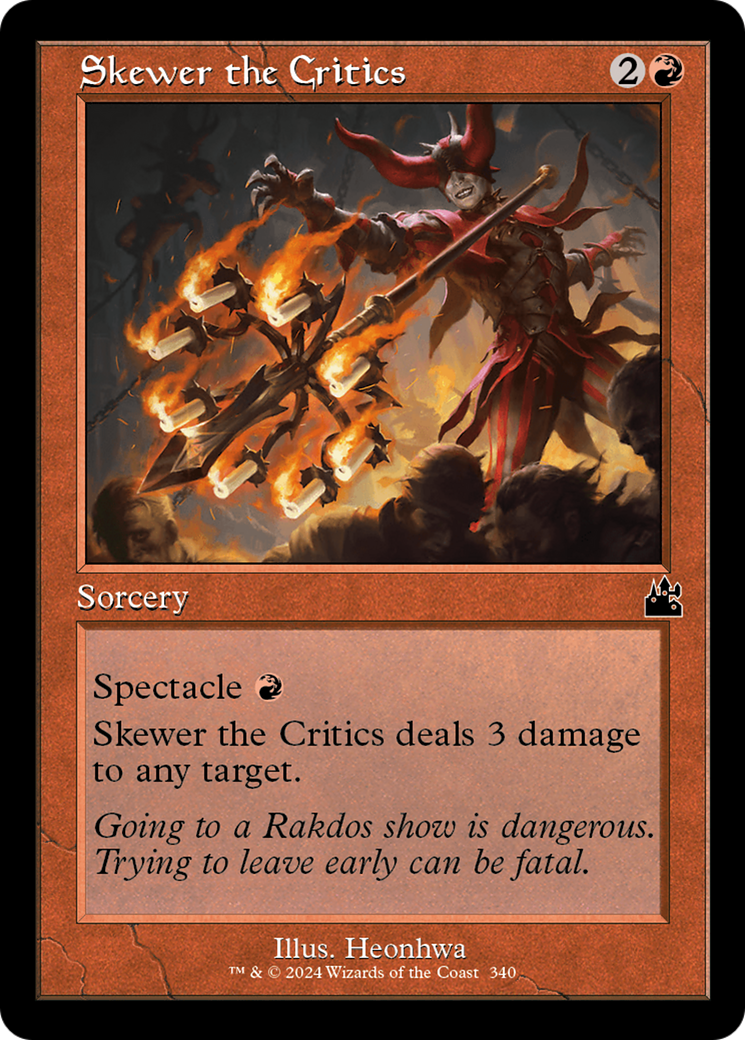 Skewer the Critics (Retro Frame) [Ravnica Remastered] | Empire Gaming NC