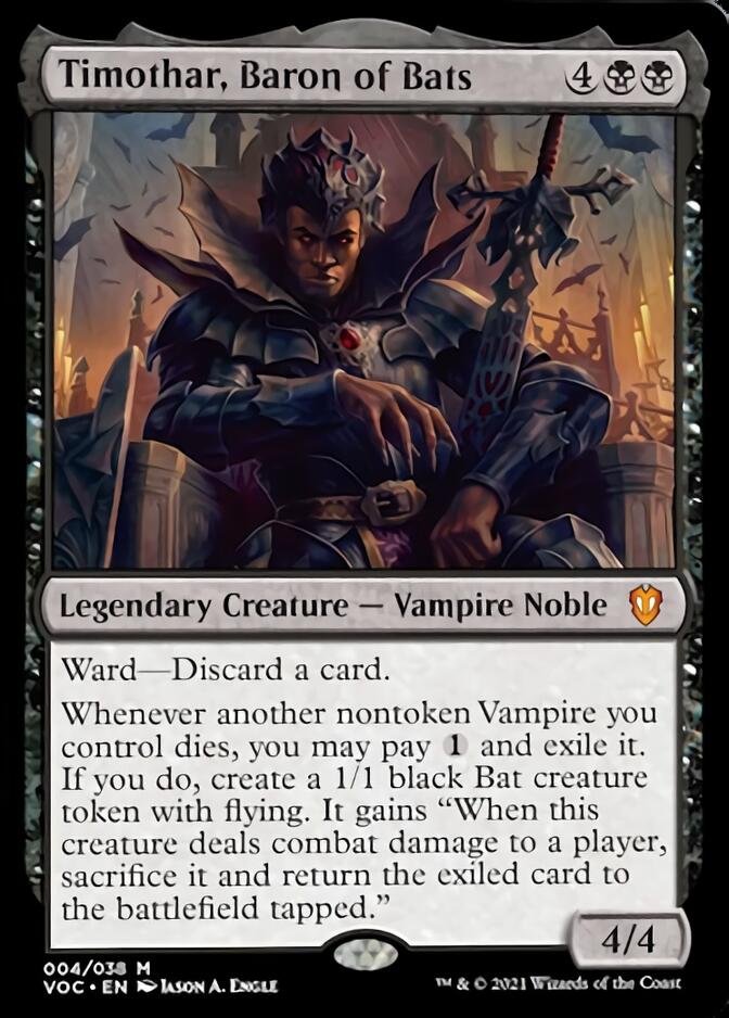 Timothar, Baron of Bats [Innistrad: Crimson Vow Commander] | Empire Gaming NC