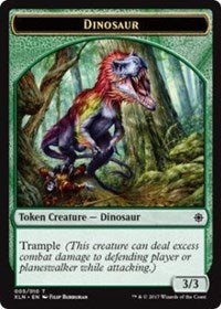 Dinosaur // Treasure (008) Double-sided Token [Ixalan Tokens] | Empire Gaming NC