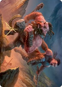 Dwarven Reinforcements Art Card (Gold-Stamped Signature) [Kaldheim: Art Series] | Empire Gaming NC