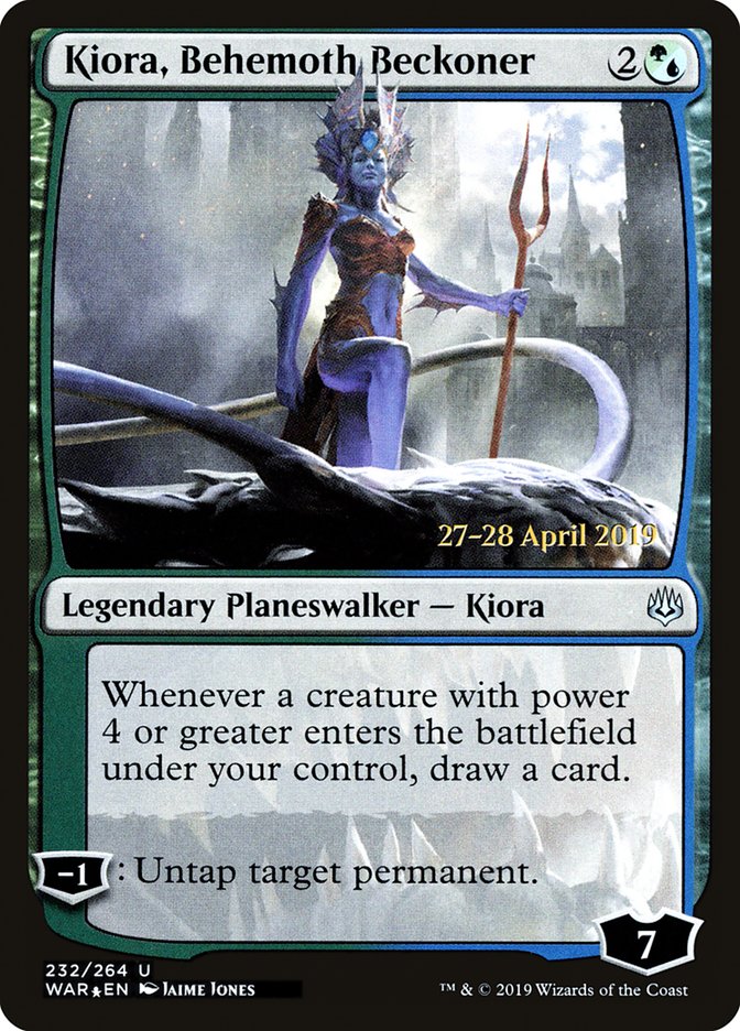 Kiora, Behemoth Beckoner  [War of the Spark Prerelease Promos] | Empire Gaming NC