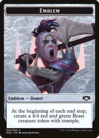 Emblem - Domri, Chaos Bringer [Mythic Edition Tokens] | Empire Gaming NC