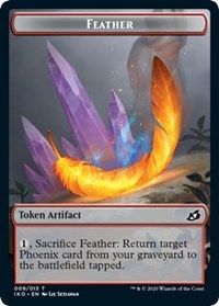 Feather // Human Soldier (005) Double-sided Token [Ikoria: Lair of Behemoths Tokens] | Empire Gaming NC