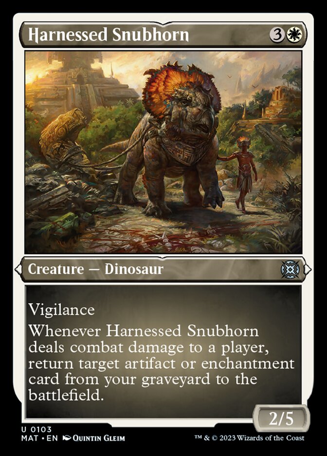 Harnessed Snubhorn (Foil Etched) [March of the Machine: The Aftermath] | Empire Gaming NC