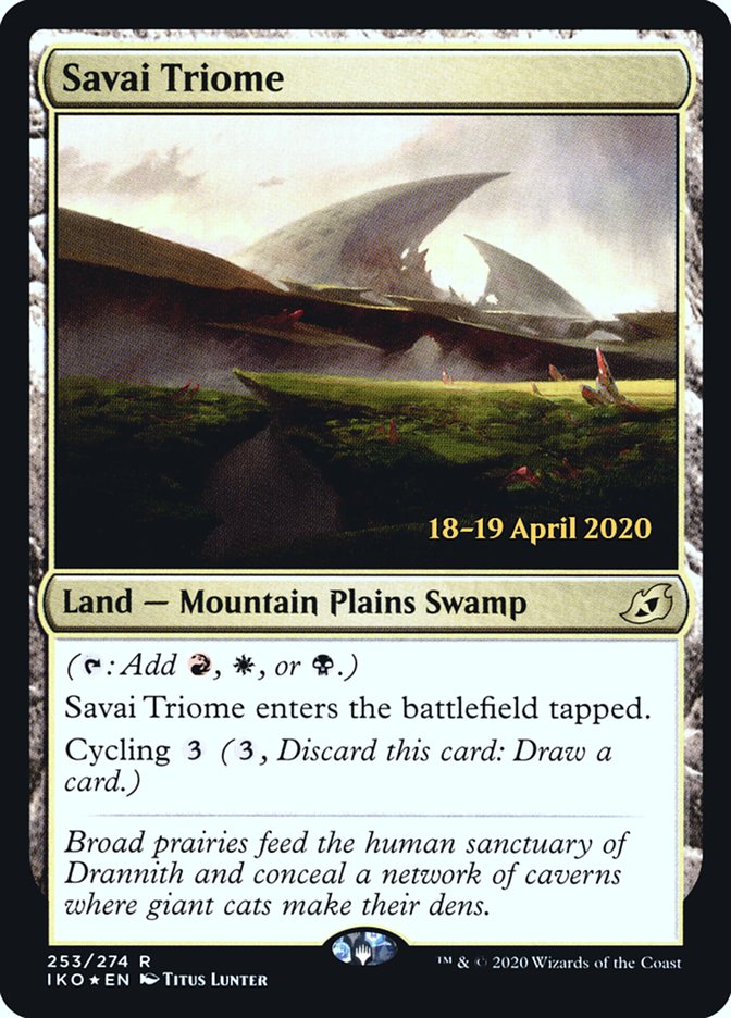 Savai Triome  [Ikoria: Lair of Behemoths Prerelease Promos] | Empire Gaming NC