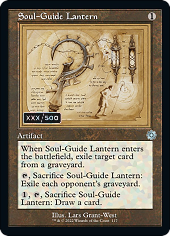 Soul-Guide Lantern (Retro Schematic) (Serial Numbered) [The Brothers' War Retro Artifacts] | Empire Gaming NC