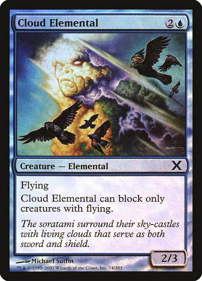 Cloud Elemental (Premium Foil) [Tenth Edition] | Empire Gaming NC