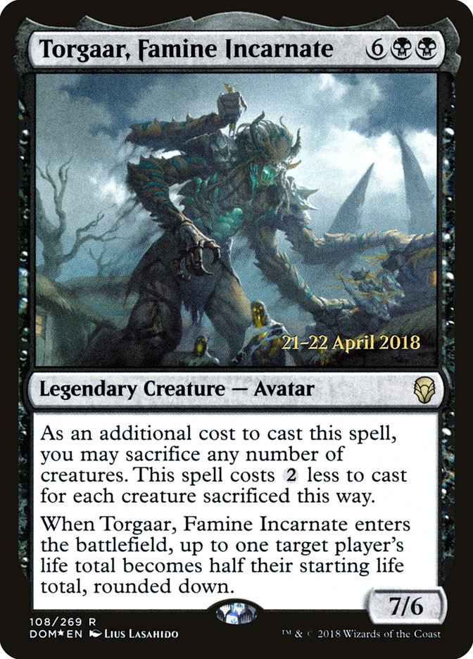 Torgaar, Famine Incarnate [Dominaria Promos] | Empire Gaming NC