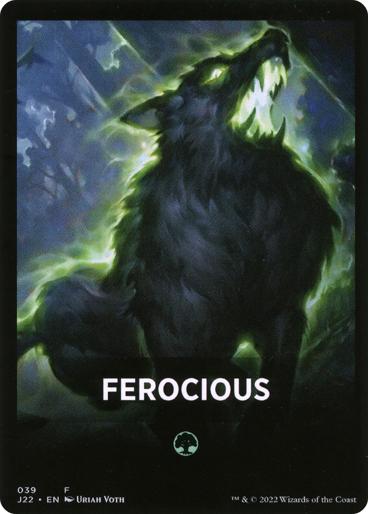 Ferocious Theme Card [Jumpstart 2022 Front Cards] | Empire Gaming NC